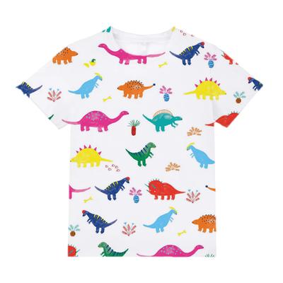 Kinderbekleidung Jungen T-Shirt Kurzarm Cartoon Dinosaurier Print Kinder Sommerkleidung Lässig Streetwear Rundhals Mädchen Top