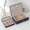 2026Double Layer Jewelry Box Organizer Large Capacity PU Leather Storage Ring Box Earrings Studs Jewelry Display Jewelry Package