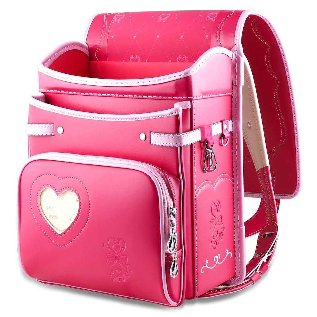 Coulomb Prelude Schoolbag for A4 Flat File Synthetic Large Pearl with Transparent Backpack Cover Girls, Compatible, High-Quality Leather, Capacity,