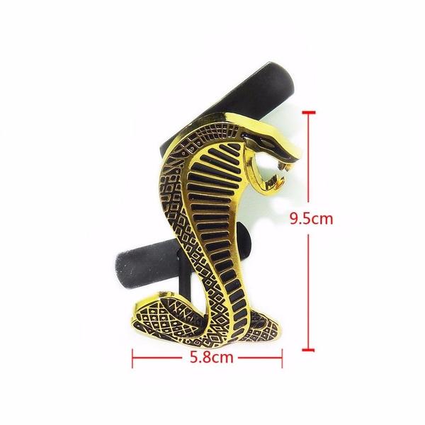 1 x Shelby Logo 3D Metal Car Front Grill Badge Grille Emblem for Ford Mustang Shelby Cobra GT500 etc. (3.74''x2.28'')