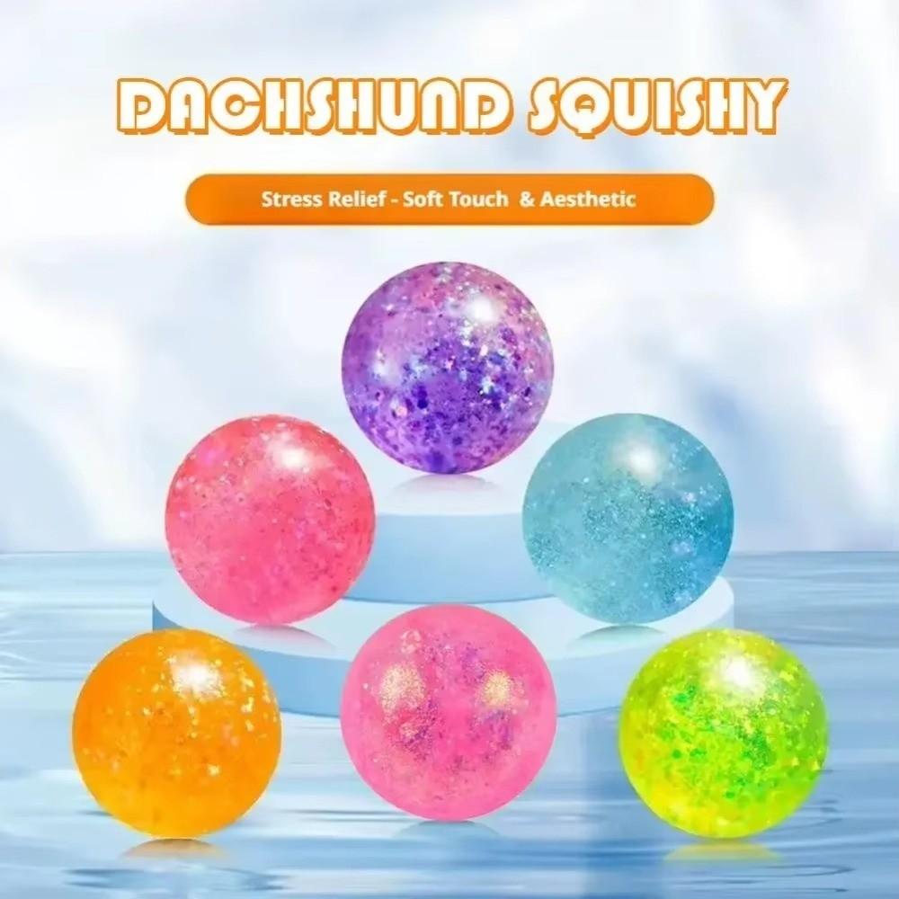 Slow Rebound Maltose Squishy Ball Glitter Squeezable Toy Sensory Toy Fidget Squishy Toy Adults