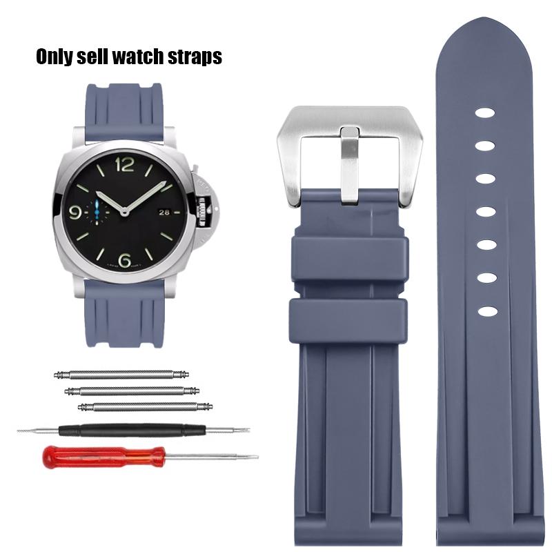 Für Panerai Lumino PAM01312 PAM441 359 111 Armband Dickes Meer Wasserdicht Herren Silikon Uhrenarmband 22 24mm 26mm Gummi Uhrenarmband