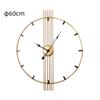 Modern Nordic Light Luxury Large Silent Wall Clocks Golden/Black Creative Simple Living Room Restaurant Decoration Hanging Watch
