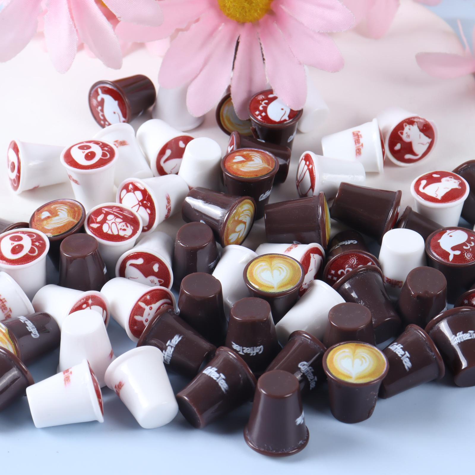 

12PCS Resin Creative Simulation Three-dimensional Food and Coffee Cup Micro Landscape Decoration DIY Handmade Accessories