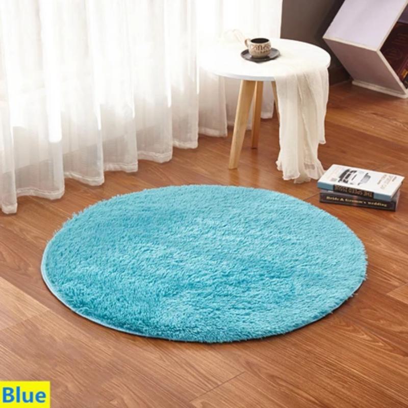 Fluffy Round Rug Carpets for Living Room Decor Faux Fur Rugs Kids Room Long Plush Rugs for Bedroom Shaggy Area Rug Modern Rugs