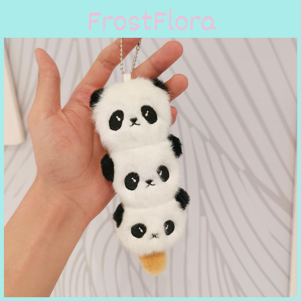 Adorable Cartoon Panda Sugar Gourd Plush Keychain Fun Backpack Pendant Toy Gift