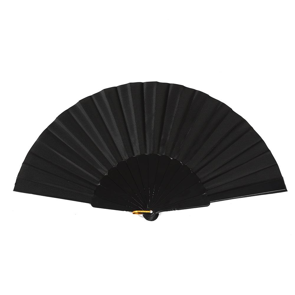 Leque dobrável de 7 polegadas de cor sólida - Acessório de performance de dança e para refrescar