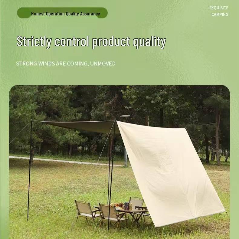 Ultra-Light Oxford Cloth Sunshade: Waterproof, Windproof, Silver-Coated Outdoor Canopy Tent 4-7 Persons верблюд