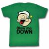 Popeye Blow Me Down Kelly Adult T-Shirt