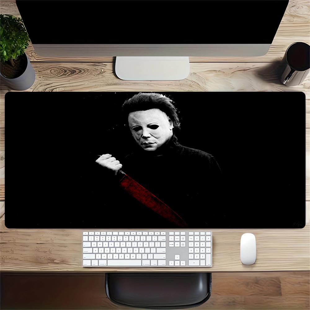 Halloween Horror Icon Large Gaming Mouse Pad Nonslip Rubber Base Waterproof Desk Mat For Office Pc Laptop
