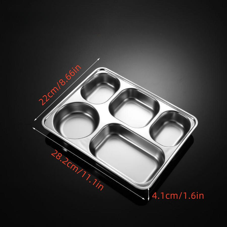 Mess Hall Divider Plate Lunch Container, Prevents Mixing of Sauces and Foods, Suitable for Daily Use, Reusable and Recyclable