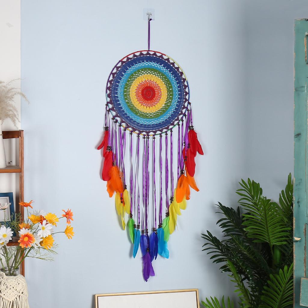 Bohemian Large Dream Catcher Handwoven Feather Dream Catcher Interior Decoration Dream Catcher