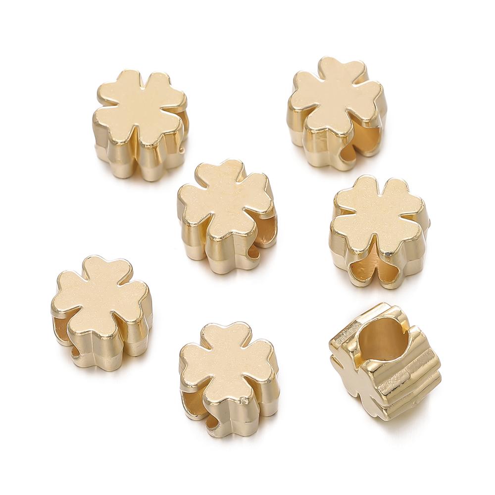 10pc/lot Heart Shape CCB Bead Gold Plated Loose Beads Spacer For Jewelry Making Accessories DIY Necklace Bracelet Charms