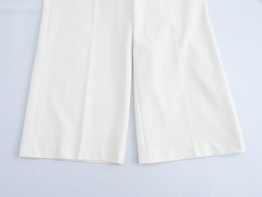 2025 Spring Women's High Waist Wide Leg Pants - European & American Style, Simple & Versatile Casual Fashion