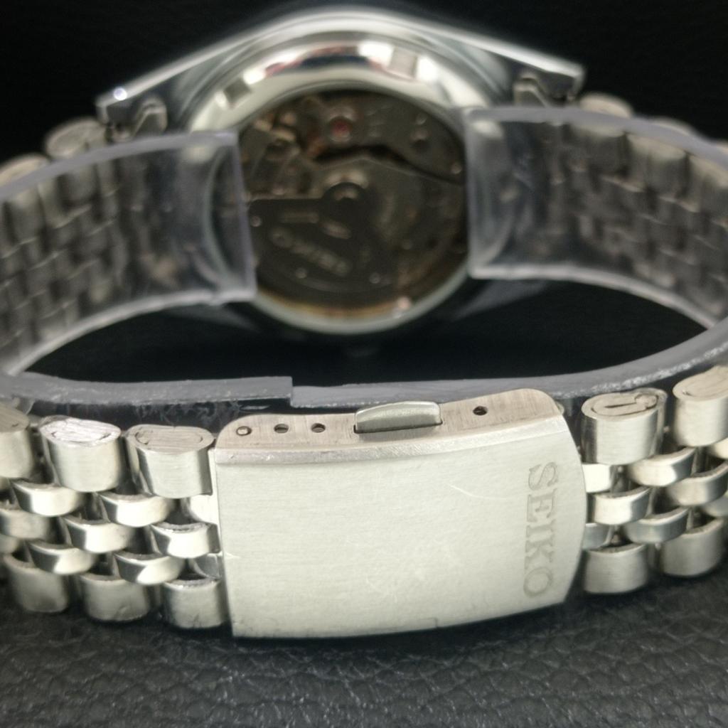 VINTAGE REFURBISHED SEIKO AUTOMATIC 6309A JAPAN MENS WHITE DIAL WATCH a442563-1