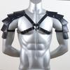 Men Medieval PU Leather Shoulder Armor Belt Halloween Cosplay Knight Body Chest Harness Adjustable Viking Shoulder Belt
