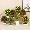 8 Styles Fruit Bonsai Flowers Pot Simulated Green Plants  Wedding Home Hotel Office Table Decor
