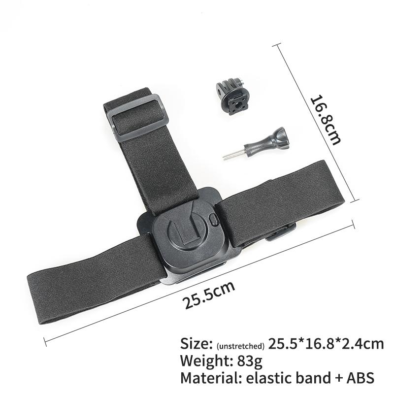 For Action Camera Headband Three-strip Glue Fixed Headband Gopro DJI Quick-release 360-degree Anti-slip Headband