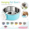 Removable Stainless Steel Dog Bowl Anti-Upset Design Pet Cage Bowl Hanging Pet Bowl For Pet