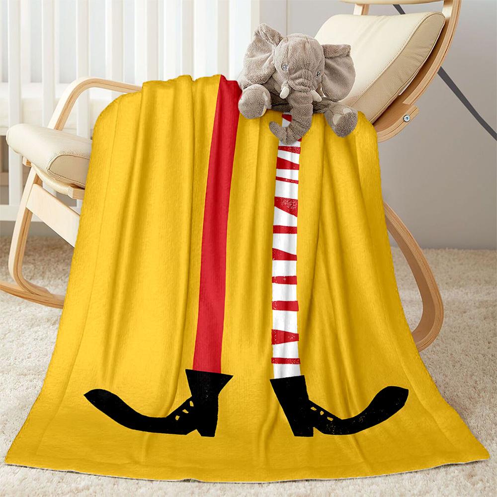 Pippi Langstrumpf Abenteuer Flanelldecke - Weich und geeignet für Sofas, Betten, Büros, Reisen, alle Jahreszeiten,Tolles Geschenk für Feiertage und Geburtstage. 80cmx120cm