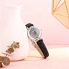 Fashion Light Luxury Leather Strap Alloy Case Quartz Watch for Women, Suitable for Everyday Wear, Christmas Gift