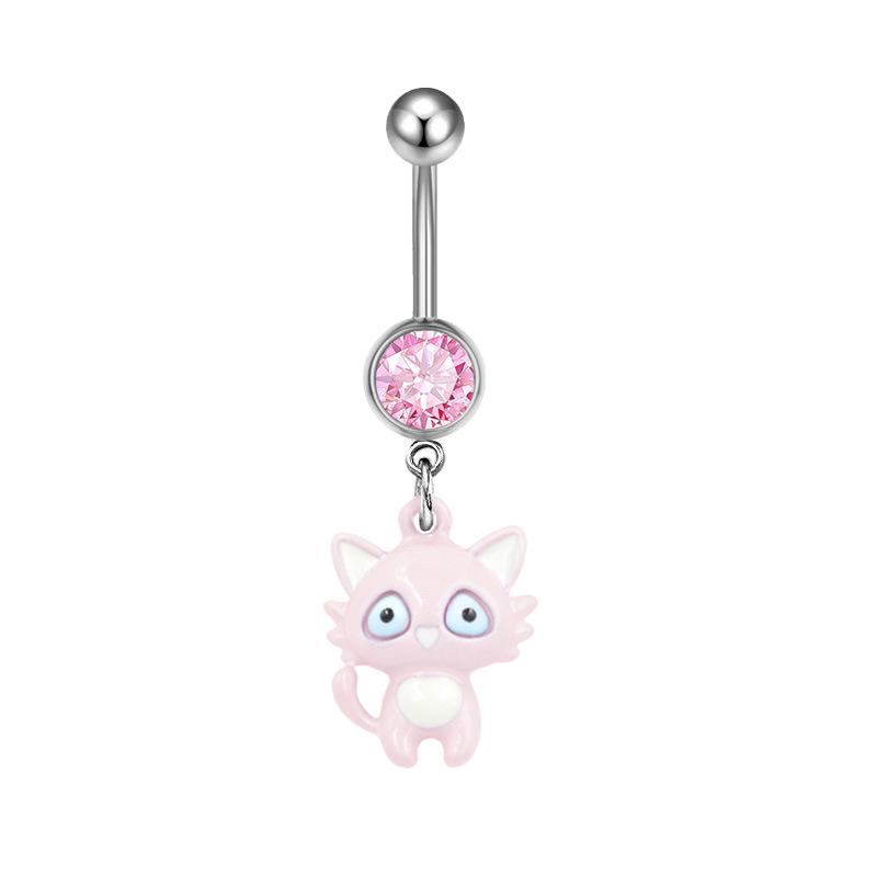 Gaibei Trendy European & American Cat Dolphin Navel Ring Jewelry