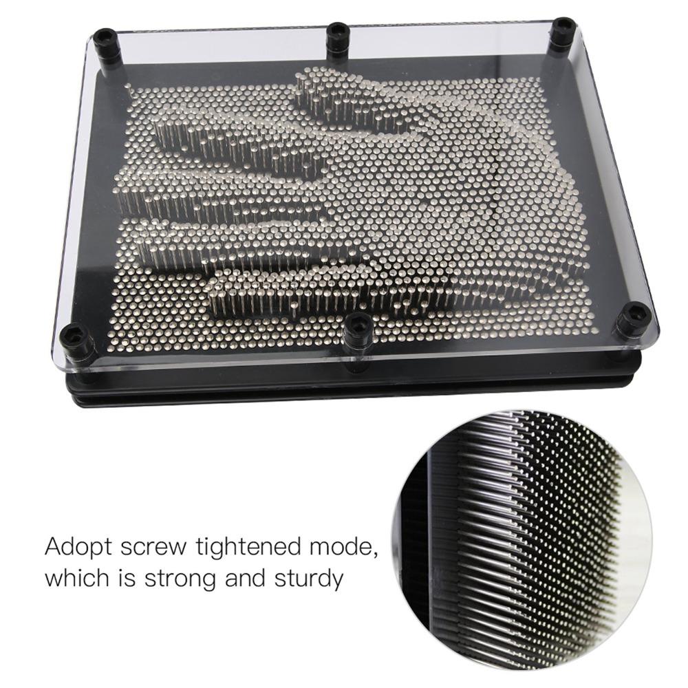 Silver Handprint Toy Metal Three Dimensional Toy Needle Toy  Office Desk Decoration