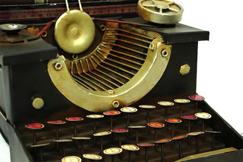 Decorative Metal Typewriter
