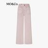 MO&Co. Women's Loose Fit Straight-Leg Cotton Pants