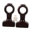 2 Pieces Curtain Rod Bracket Heavy Duty with Random Color Screw Accessory Wall Mount