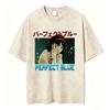 Anime Perfect Blue Mima Kirigoe Vintage Washed TShirt Men Women Clothing Fashion Aesthetic Short Sleeve Oversized T Shirts Tops