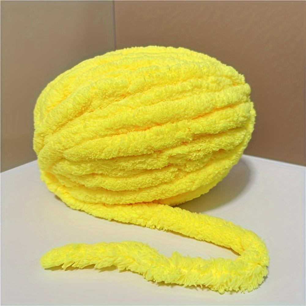 2pcs Chunky Chenille Yarn Wide Soft Arm Knitting Thick Yarn In Solid Colors for Scarves Hats Bags