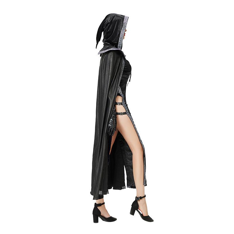 Halloween costume sexy witch costume dark goth European and American babes slim robe cosplay costume