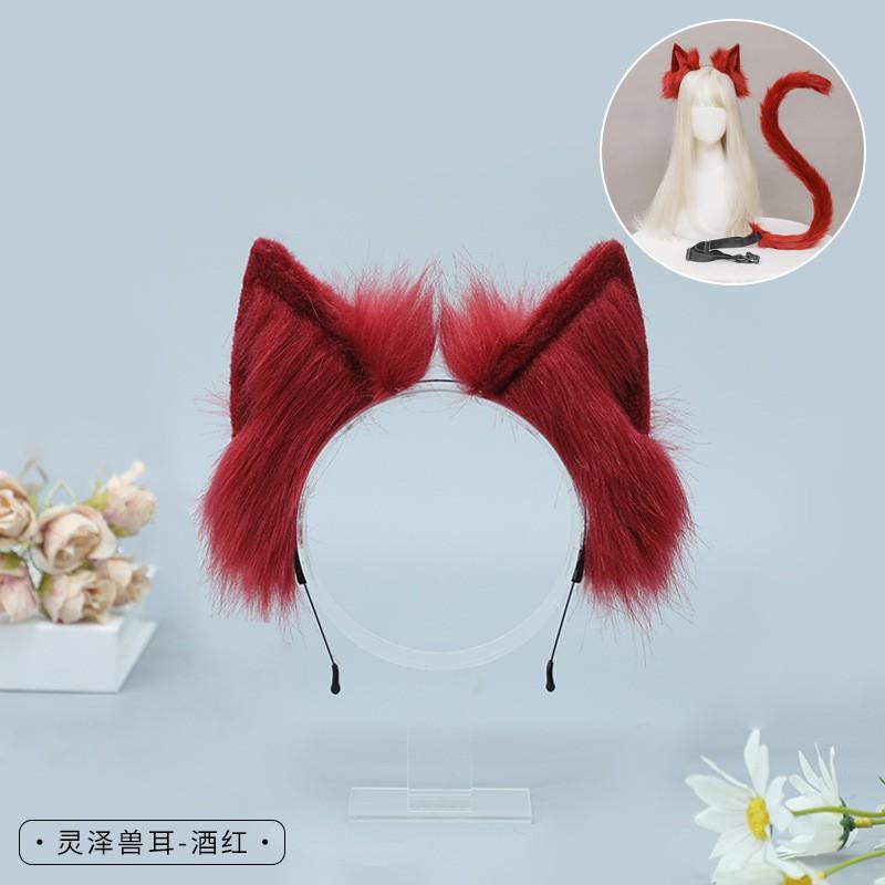 Handgemachtes Kunstfell Tierohren Stirnband Cosplay Anime Convention Niedliche Flauschige Katze Fuchs Ohren Haaraccessoire Damen Herren