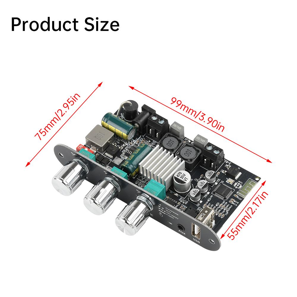 ZK-1001U Mono 100W BT Amplifier Board Module DC 9-24V Supports APP Amplifier Chip TPA3116D2 Female Socket 5.5 * 2.1 Interface