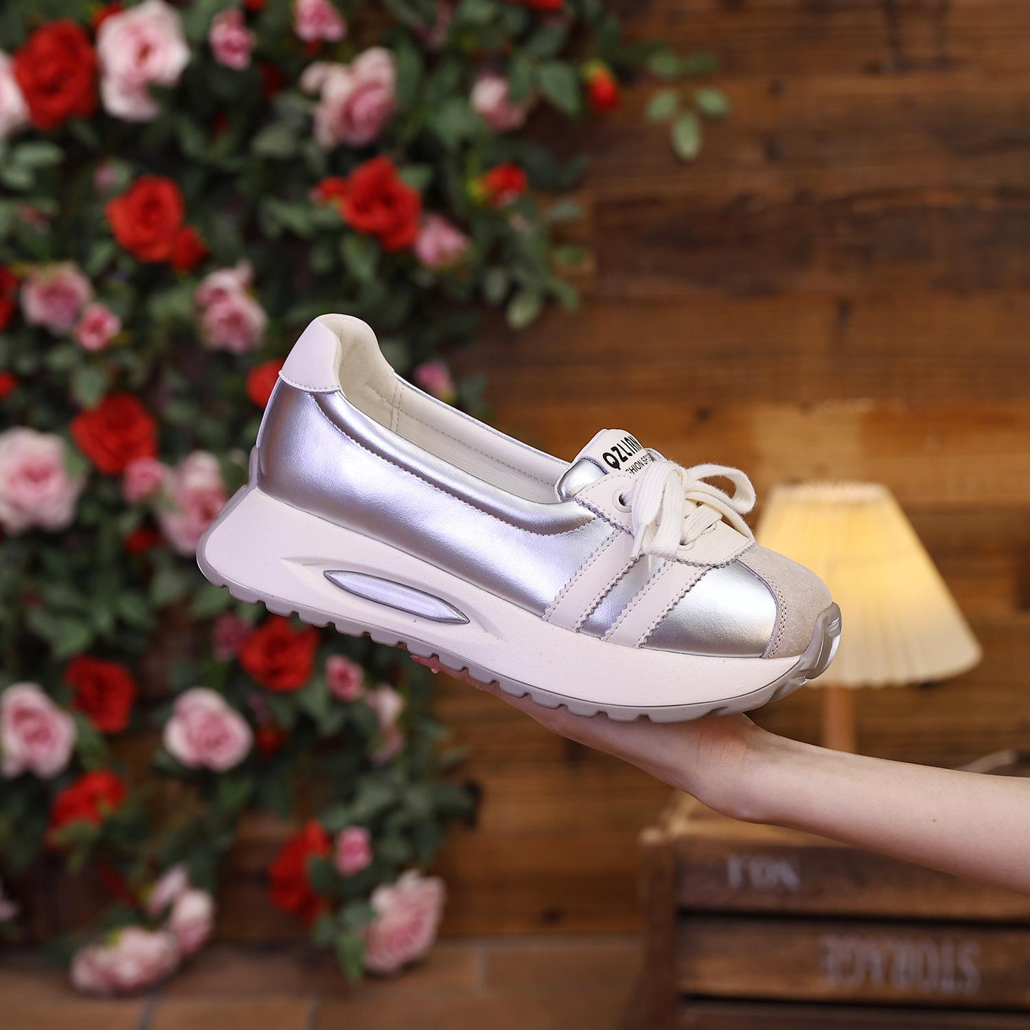 

Женские летние дышащие кроссовки на толстой подошве, белые кроссовки «папины» 39