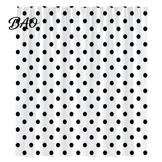 Stylish Retro Bathroom Decor Polka Dot Shower Curtain with Hooks, Waterproof Fabric Curtain, Bath Decorative Curtains for Tub Bathtub Decor, Washable,