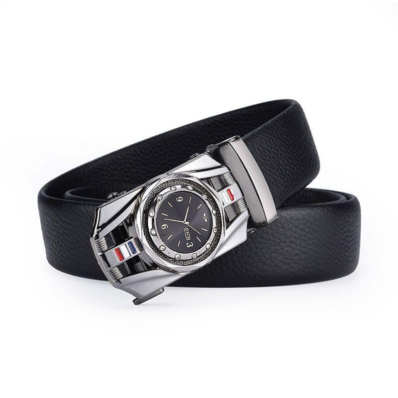 Elegant High-End Automatic Buckle Leather Belt – Versatile European & American Style for Men