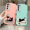 Süße Katzen Hülle für Samsung Galaxy A52 A15 A12 A13 A14 A16 A11 A21s Weiche Handyhülle A06 A05 A53 A04 A22 A23 A33 A03