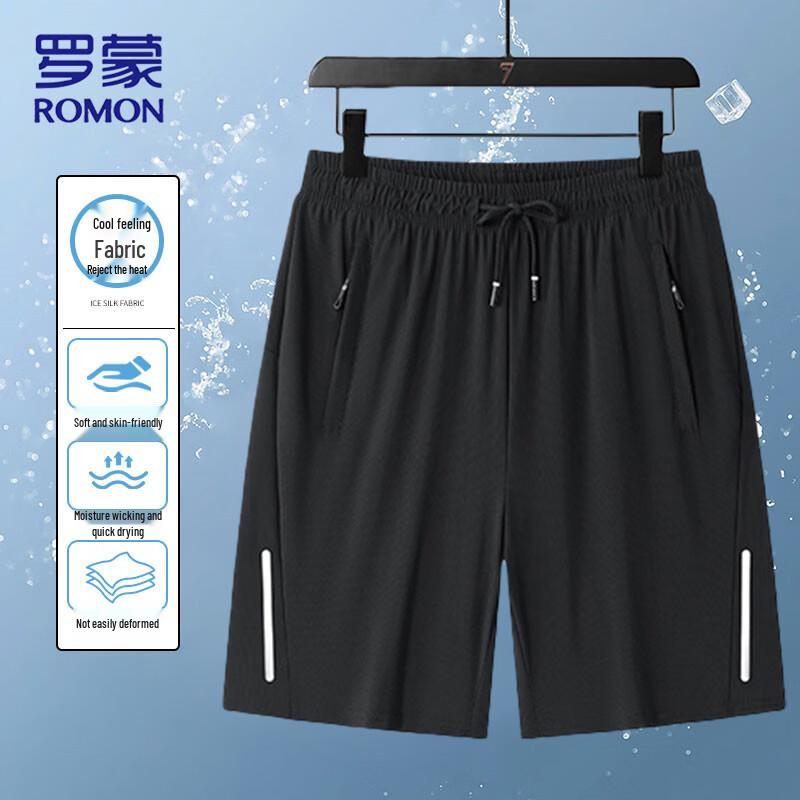 ROMON Men's Ice Silk Quick-Dry Sports Shorts