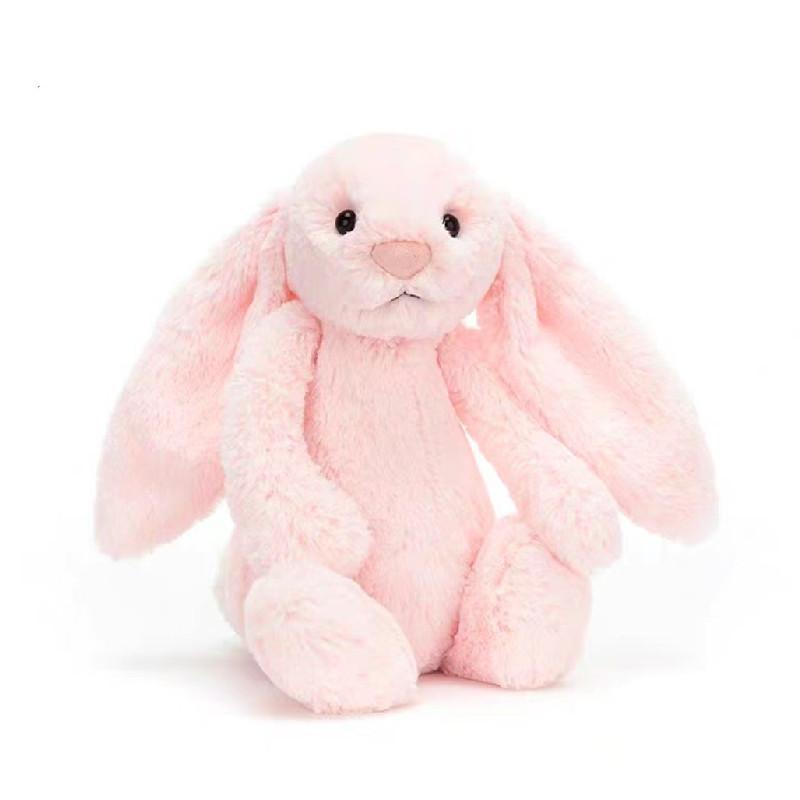 Плюшевая игрушка Jellycat Кролик с наполнителем из файбер-хлопка для детей и коллекционеров розовый