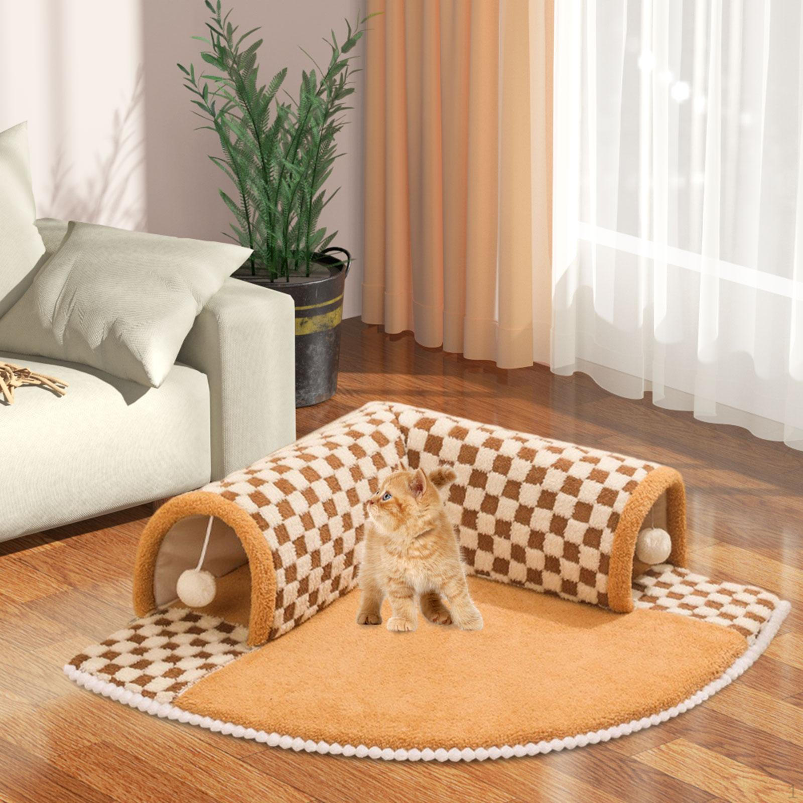 

Кровать-туннель с подвесными игрушками для маленьких домашних животных