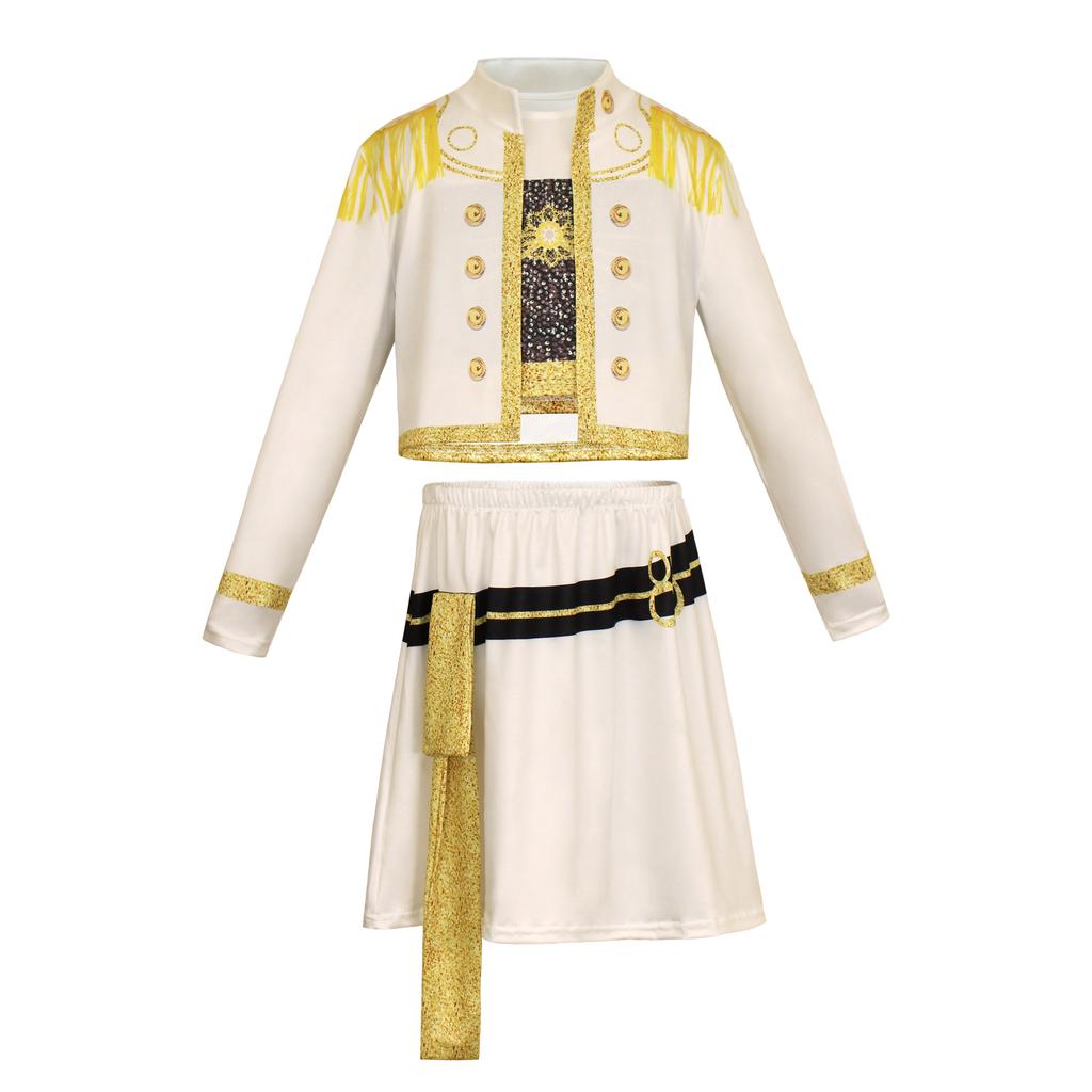 Girls POP Singer Hunters Stage Performance Printing Outfit Halloween Cosplay Costume for Carnival Party Pretend Game Role Playing Dress Up Suit