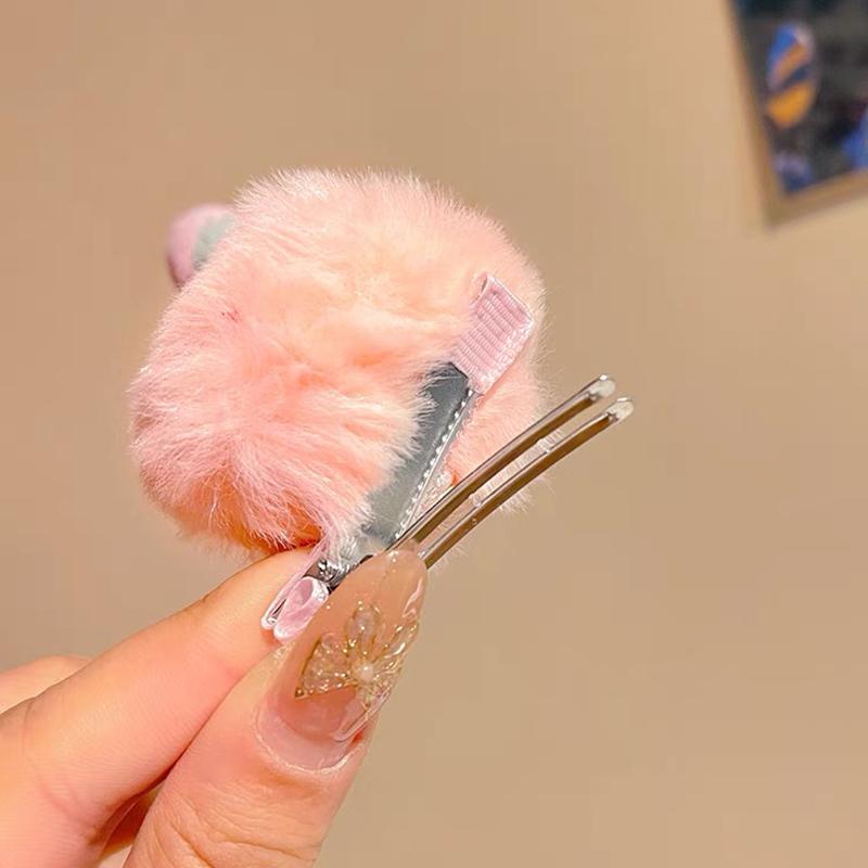 1/5Pcs Vivid Little Monster Hairpins Girls Kid Animation Plush Antenna Briquettes Hair Clips Barrette Big Eye Doll Headwears