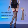 Women's Black & Red Plaid Over-the-Knee Thigh-High Lolita Socks