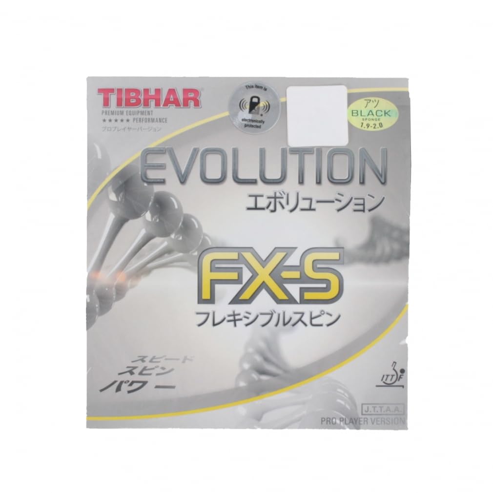

Tibhar Evolution FX Table Tennis Rubber (Black, 1,9 - 2,0 mm) - чёрный