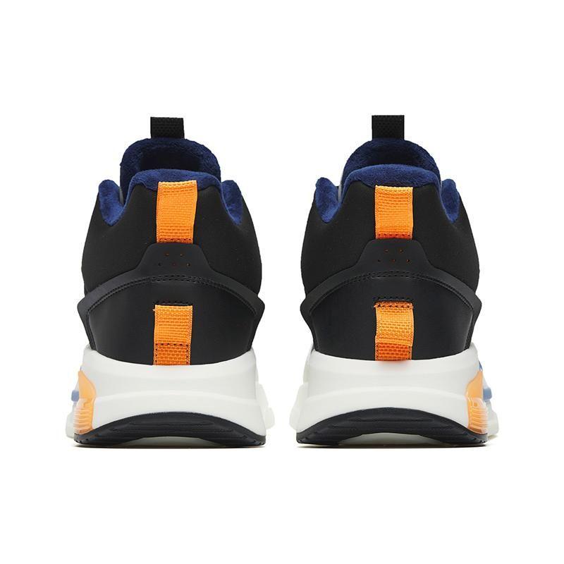 Anta Magic Cube 4 Non-Slip Shock Absorbing Warm Mid-Top Sports Casual Shoes Men Sneakers Black Blue 112248980-2