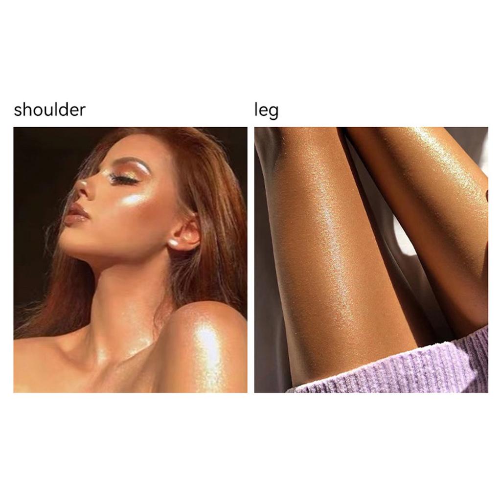 Glitter Roll On Highlighter and Bronzer Stick for Face and Body Sparkling Shimmer Makeup Powder Ideal for Festival Party Daily Use