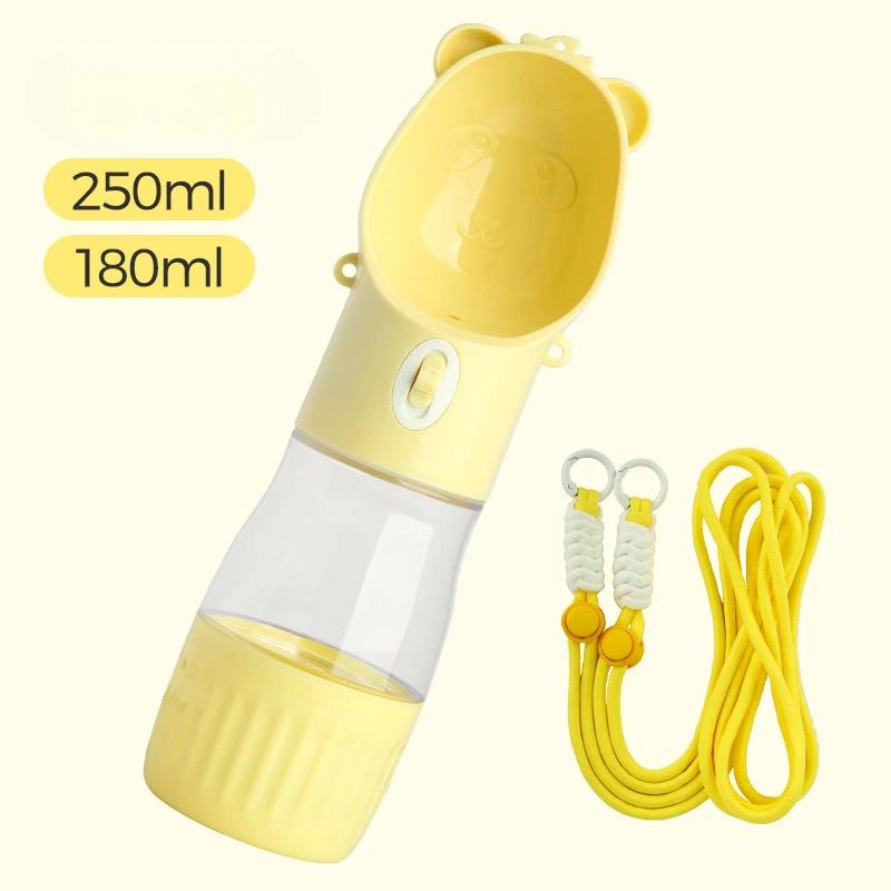Water Bottle Pet Feeder Portable Dog Water Bottle With Food Cup For Small Large Dog Cats Outdoor Walking Drinking Feed Dispenser