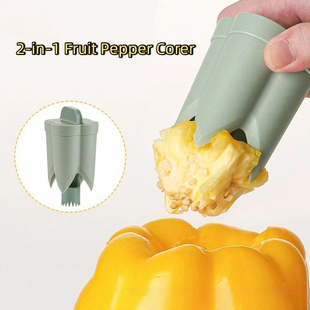 Food Grade Colored Pepper Corer Twist Pepper Core Remover Vegetable Coring Tool  Tomato